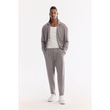 Avva Erkek Gri Yanı Lastikli Soft Touch Elastan Baggy Fit Chino Pantolon A61Y3040