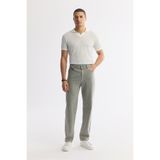 Avva Erkek Haki Klasik Bel %100 Pamuk Eskitme Yıkamalı Tokyo Straight Fit Jean Pantolon A51Y3542