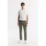 AVVA Erkek Haki Klasik Bel Eskitme Yıkamalı Pamuklu Berlin Slim Fit Jean Pantolon B003524 - 34