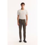 Avva Erkek Haki Klasik Bel Pamuklu Eskitme Yıkamalı Roma Crop Slim Fit Jean Pantolon A52Y3514