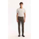 AVVA Erkek Haki Klasik Bel Pamuklu Eskitme Yıkmalı Roma Crop Slim Fit Jean Pantolon A52Y3514 - 38