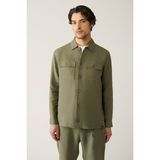 Avva Erkek Haki Klasik Yaka %100 Keten Comfort Fit Gömlek A41Y2087 - 2XL