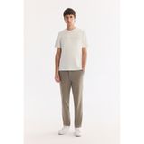 Avva Erkek Haki Yanı Lastikli Kırışmaz Teknik Kumaş Slim Fit Pantolon A61Y3077