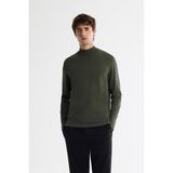 AVVA Erkek Haki Yarım Balıkçı Yaka Rayon Tüylenmeyen Regular Fit Triko Kazak A42Y5100 - 2XL