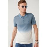 Avva Erkek İndigo 3 Düğmeli Polo Yaka Triko Regular Fit T-Shirt A41Y5068