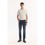 Avva Erkek İndigo Pamuklu Eskitme Yıkamalı Madrid Comfort Slim Fit Jean Pantolon A52Y3529