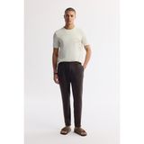 Avva Erkek Kahve Beli Lastikli %100 Keten Relaxed Fit Pantolon B003032 - 34