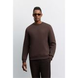 Avva Erkek Kahve Bisiklet Yaka 3 İplik Şardonlu -4 Dereceye Dayanıklı Regular Fit Sweatshirt A62Y1291