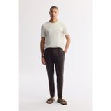 Avva Erkek Kahve Relaxed Fit Beli Lastikli %100 Keten Pantolon B003032