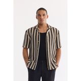 AVVA Erkek Kahverengi Apaj Yaka Nefes Alan Soft Touch Kısa Kollu Comfort Fit Gömlek A61Y2074 - XL