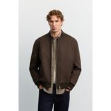 AVVA Erkek Kahverengi Bomber Yaka Süet Dokulu Mevsimlik Comfort Fit Mont B006045