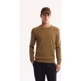 Avva Erkek Kamel Bisiklet Yaka %100 Akrilik Dokulu Triko Regular Fit Kazak E005088 - 2XL