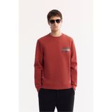Avva Erkek Kiremit Bisiklet Yaka Pamuklu Bi-Stretch Baskılı Regular Fit Sweatshirt A52Y1260