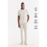 Avva Erkek Kırık Beyaz Yanı Lastikli Kırışmaz Teknik Kumaş Slim Fit Chino Pantolon A61Y3077