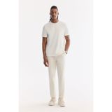 Avva Erkek Kırık Beyaz Yanı Lastikli Kırışmaz Teknik Kumaş Slim Fit Pantolon A61Y3077