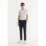 AVVA Erkek Lacivert Beli Lastikli Teknik Comfort Slim Fit Kumaş Pantolon A61Y3209 - 36