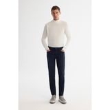 Avva Erkek Lacivert Berlin Slim Fit Eskitme Yıkama Overdy Jean Pantolon A42Y3523 - 32