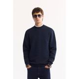 Avva Erkek Lacivert Bisiklet Yaka Dokulu Elastan Regular Fit Sweatshirt A52Y1220