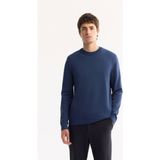 AVVA Erkek Lacivert Bisiklet Yaka Viskon Karışımlı Basic Triko Regular Fit Kazak B005021 - Açık Lacivert - 2XL