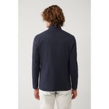 Avva Erkek Lacivert Dik Yaka Cepli Astarsız Lightweight Blazer Comfort Slim Fit Ceket A41Y4028 - 54
