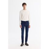 Avva Erkek Lacivert Eskitme Yıkama Esnek Berlin Slim Fit Jean Pantolon B003521 - 30