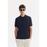 Avva Erkek Lacivert Kıvrılmaz Fermuarlı Polo Yaka Regular Fit T-Shirt A61Y1090
