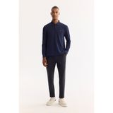 AVVA Erkek Lacivert Klasik Bel Bi-Stretch Kırışmayan Slim Fit Pantolon A52Y3209 - 36