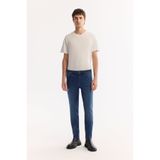 Avva Erkek Lacivert Klasik Bel Eskitme Yıkamalı Elastan Berlin Slim Fit Jean Pantolon A42Y3519