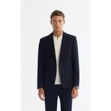 Avva Erkek Lacivert Mono Yaka Bi-Stretch Blazer Comfort Slim Fit Ceket A42Y4011 - 44