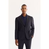 Avva Erkek Lacivert Mono Yaka Bi-Stretch Su İtici Kırışmayan Blazer Comfort Slim Fit Ceket A52Y4009 - 50