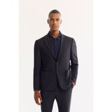 Avva Erkek Lacivert Mono Yaka Bi-Stretch Su İtici Kırışmayan Blazer Comfort Slim Fit Ceket A52Y4009 - 54