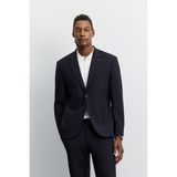 AVVA Erkek Lacivert Mono Yaka Kırışmayan Teknik Kumaş Comfort Slim Fit Ceket A62Y4009 - 46