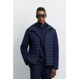 AVVA Erkek Lacivert Ördek Tüyü Kapüşonlu Yaka Su İtici Comfort Fit Mont A62Y6187 - 2XL
