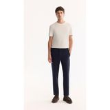 Avva Erkek Lacivert Viskon Karışımlı Kolay Ütülenen Çizgili Slim Fit Pantolon A52Y3006 - 33