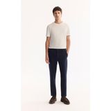 Avva Erkek Lacivert Viskon Karışımlı Kolay Ütülenen Çizgili Slim Fit Pantolon A52Y3006 - 36