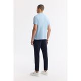 Avva Erkek Mavi Kıvrılmaz Polo Yaka %100 Pamuk Basic Regular Fit T-Shirt B001032 - XS
