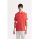 Avva Erkek Mercan Kıvrılmaz Polo Yaka %100 Pamuk Basic Regular Fit T-Shirt B001032 - XL
