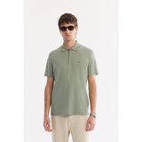 AVVA Erkek Mint Kıvrılmaz Polo Yaka Fermuarlı %100 Pamuk Regular Fit T-Shirt A61Y1038 - Mint Yeşil - XL