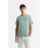 Avva Erkek Mint Yeşil Regular Fit Bisiklet Yaka Reflektörlü Bi Stretch İnterlok T-Shirt A51Y1037 - 2XL