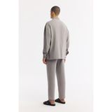 Avva Erkek Nardo Gri Alttan Britli Yaka Soft Touch Oversize Fit Gömlek A51Y2168 - XL