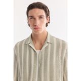 AVVA Erkek Nil Yeşili Apaj Yaka Soft Touch Kısa Kollu Comfort Fit Gömlek A61Y2042 - 2XL