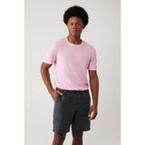 Avva Erkek Pembe Bisiklet Yaka Triko Regular Fit T-Shirt A41Y5074 - Pembe - XL
