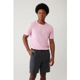 Avva Erkek Pembe Bisiklet Yaka Triko Regular Fit T-Shirt A41Y5074