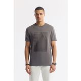 Avva Erkek Regular Fit Antrasit Bisiklet Yaka Bi-Stretch İnterlok T-Shirt A51Y1072
