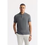 Avva Erkek Regular Fit Antrasit Kıvrılmaz Polo Yaka %100 Pamuk Basic T-Shirt B001032