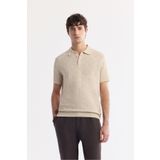 Avva Erkek Regular Fit Bej Polo Yaka Pamuklu Triko T-Shirt A51Y5040