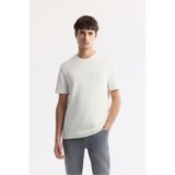 Avva Erkek Regular Fit Beyaz Bisiklet Yaka Baskılı Bi-Stretch İnterlok T-Shirt A51Y1132