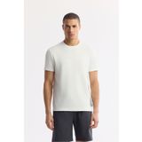 Avva Erkek Regular Fit Beyaz Bisiklet Yaka Baskılı Bi-Stretch İnterlok T-Shirt A51Y1136