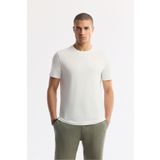 Avva Erkek Regular Fit Beyaz Bisiklet Yaka Soft Touch Basic T-Shirt B001171