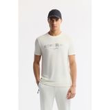 Avva Erkek Regular Fit Ekru Bisiklet Yaka Baskılı Soft Touch T-Shirt A51Y1138